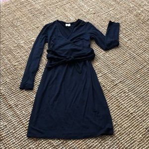 Breastfeeding and pregnancy friendly wrap dress